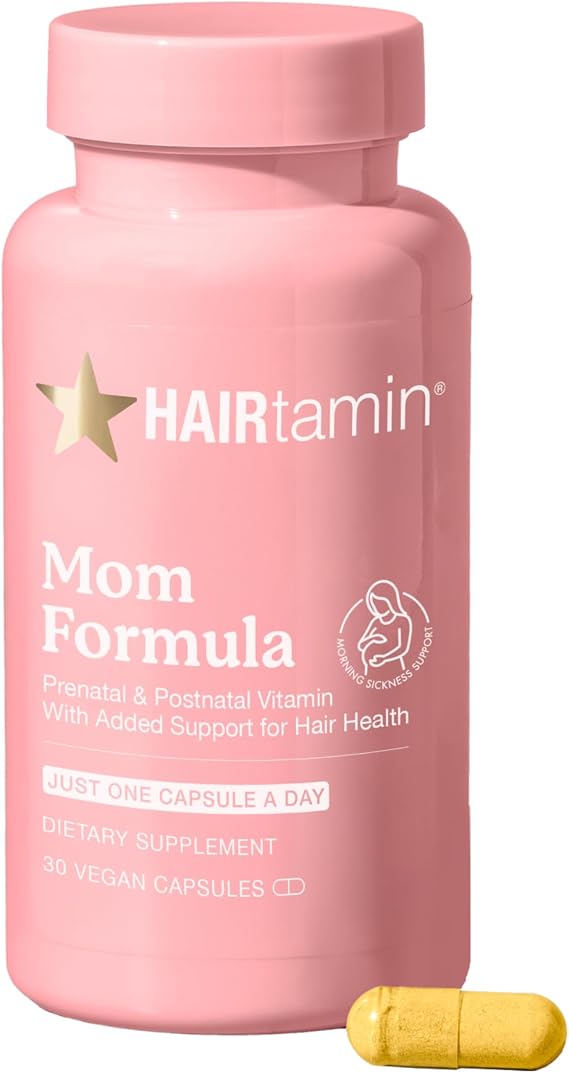 HAIRtamin MOM Prenatal & Postnatal Hair Vitamins, 30 Count, 1 Month Supply