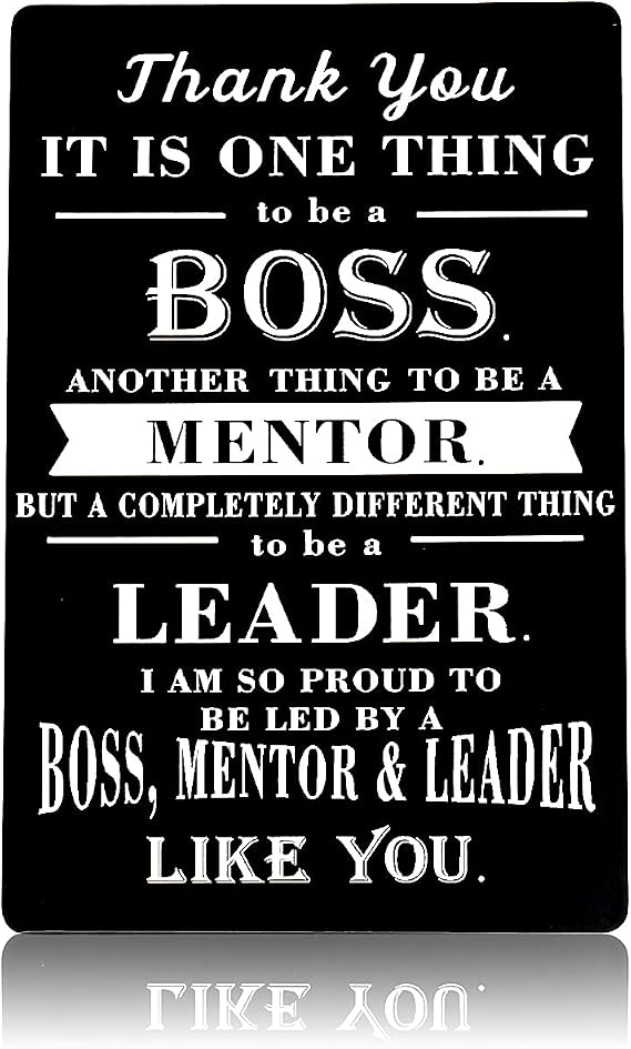 Boss Appreciation Gifts Wallet Card Insert for Mentor Leader Male Female Boss Day Office Thank You Gifts for Supervisor PM Birthday Card Coworker Leaving Going Away Farewell Retirement Christmas Gifts