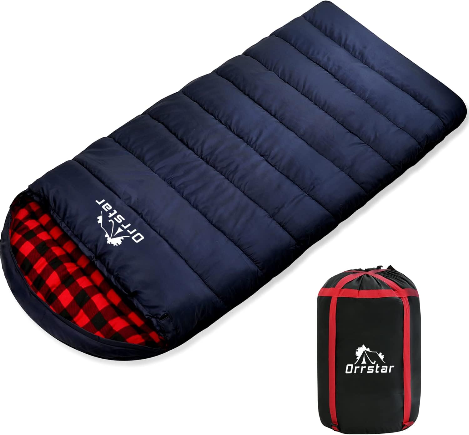 0 Degree Sleeping Bag Cold Weather Sleeping Bag Extra Large Flannel Big and Tall XXL Warm Winter Camping Sleeping Bags for Adults Cold Weather Zero Degree