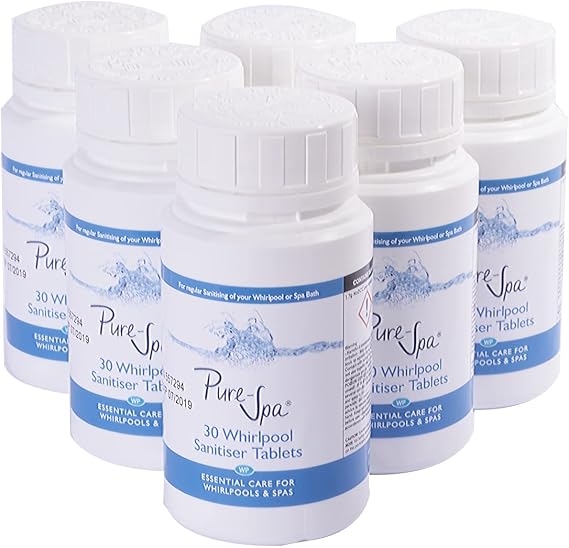 Pure-Spa whirlpool bath sanitising tablets 6 pack