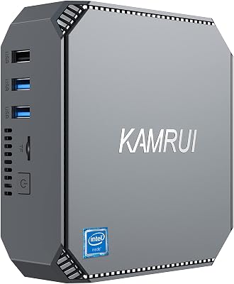 KAMRUI Mini PC, 8GB RAM 256GB ROM Mini Computers Support 4K@60HZ,2.5-Inch SSD,2.4G5G WiFi for Business Work Home