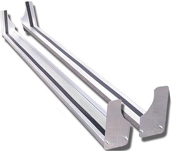 Black Horse Commercial Running Boards Aluminum Compatible with 97-14 Express/savana 1500-2500-3500|92-15 Ford E/Econoline-RUN102SS