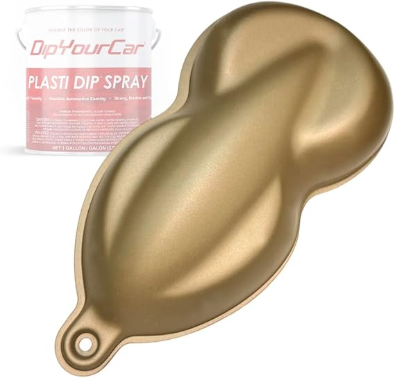 Plasti Dip Spray Vintage Gold (1 Gallon) Performance Series Topcoat Metallic Rubber Coating for Cars, Wheels, Trim Spray-On, Peelable, Durable Finish