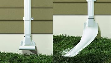Automatic Downspout Extender, White, 46 x 8-1/2-In.