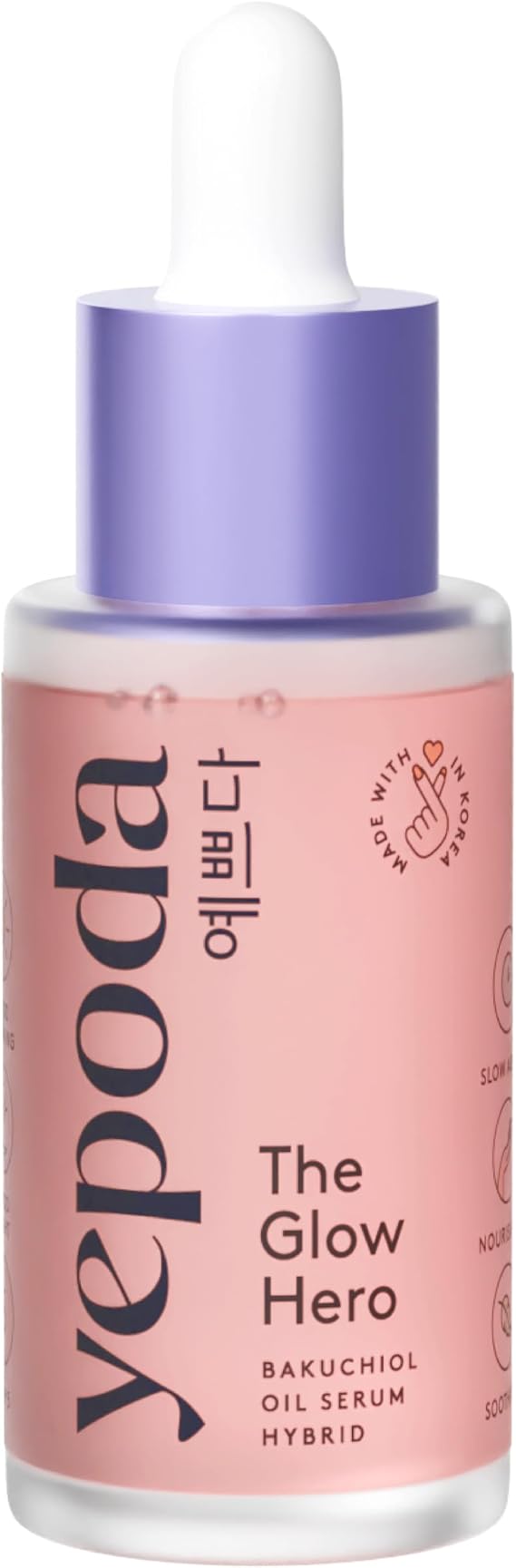 Yepoda The Glow Hero, Oil Serum Hybrid with Bakuchiol, Nourishing &amp; Slow-Aging, Vegan Korean Glow Serum for All Skin Types, 30 ml
