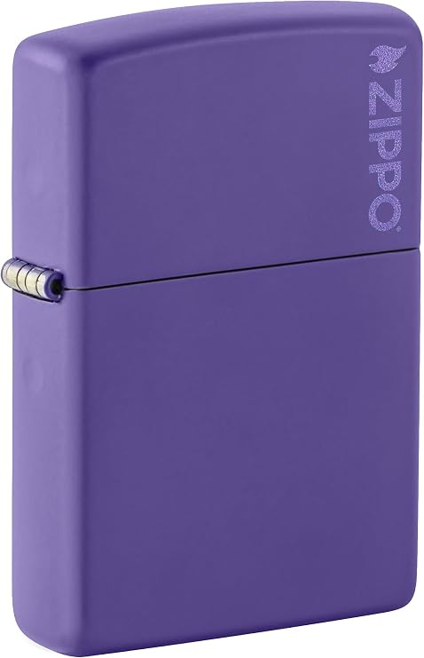 Zippo Purple Matte Lighter w/ Zippo Logo - 237ZL