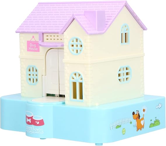 Automatic Piggy Bank, Interactive Doghouse Money Saving Box with Light Music Effects | Plastic Puppy Bank Toy for Kids 5-12 Years