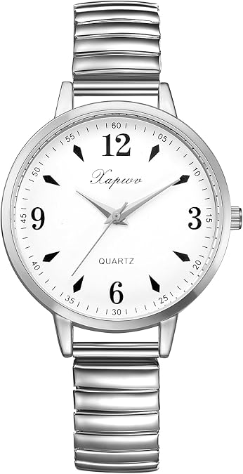 Avaner Women's Elastic Strap Watches: Stretch Band Easy Reader Bracelet Analog Quartz Bangle Wrist Watches for Women Ladies