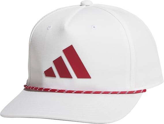 adidas Men's Midrange Structured Mid-Crown Adjustable Fit Snapback Hat with Retro Rope Cording Detail Baseball Cap