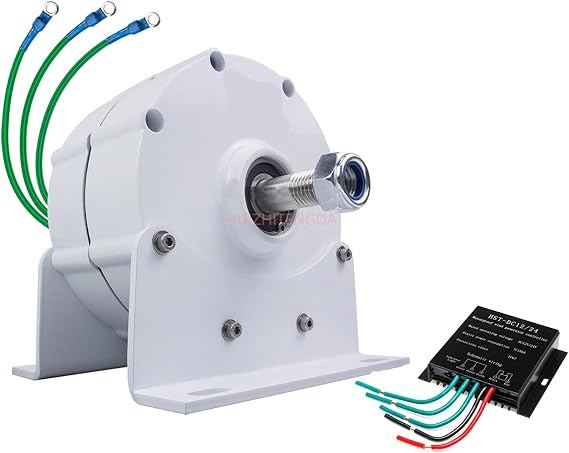 10000W Ndfeb PMG Rare Earth Permanent Magnet Generator, 12V 24V 48V 220V Three-Phase Gearless Permanent Magnet Generator for Wind Turbines and Water Turbines-with Base