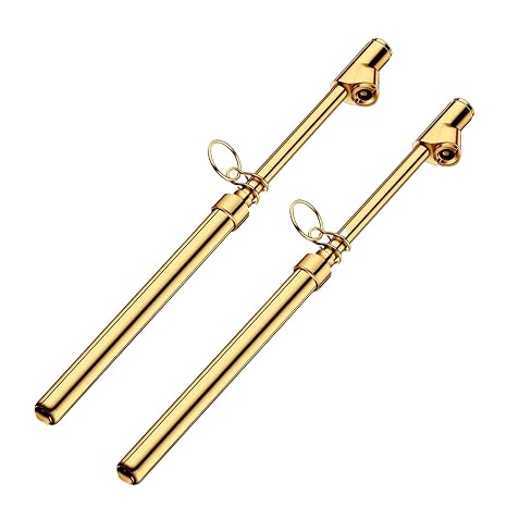2Pack Accurate Measurement Heavy Duty Tire Pressure Gauge Dual Head Air Gauge Range 10-150PSI 1-10Bar Auto Truck RV For Auto Truck Car RV Van Gage