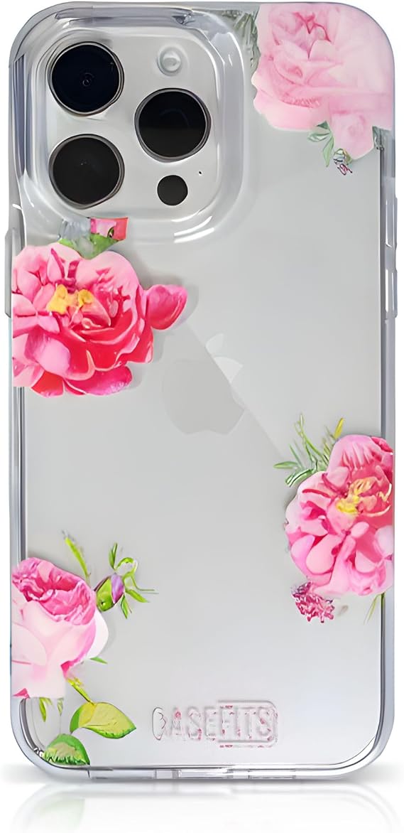 iPhone Protective Case - Slim, [10ft Drop Protection], Anti-Yellowing, Scratch Resistant, Raised Edges Rose