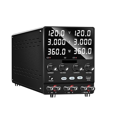 Dual DC Power Supply Variable 30V 10A Adjustable Switching DC Regulated Bench Power Supply With 4-Digit LED Display With Overcurrent Protection for Laboratories, Electronic Work, DIY, etc.(2KD 120V3A)