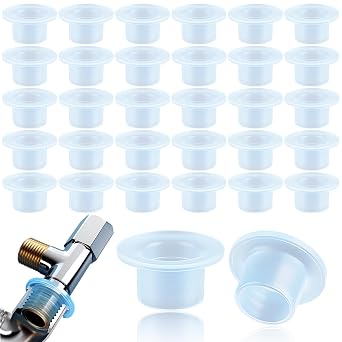Faucet Leak Proof Sealing Gasket Faucet Leak-Proof Silicone Sealing Gasket Faucet Silicone Gasket Sealing Ring Rubber Gasket Silicone Gasket Seal for Various Plumbing Fixtures (white-30pcs)