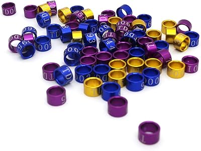 QUQUTWO 50 Pcs Mix Color Bird Foot Ring Bands Clip on Leg Rings for Pigeon Dove Chicks