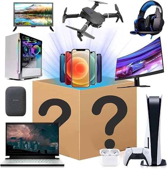 HYT89 20246 Premium Lucky Bag Household Appliance Kit Assortment Electronic Mystery Box Electronic Gift Lucky Mystery Blind Box for Household Appliances, Cameras, Gaming Software, Etc