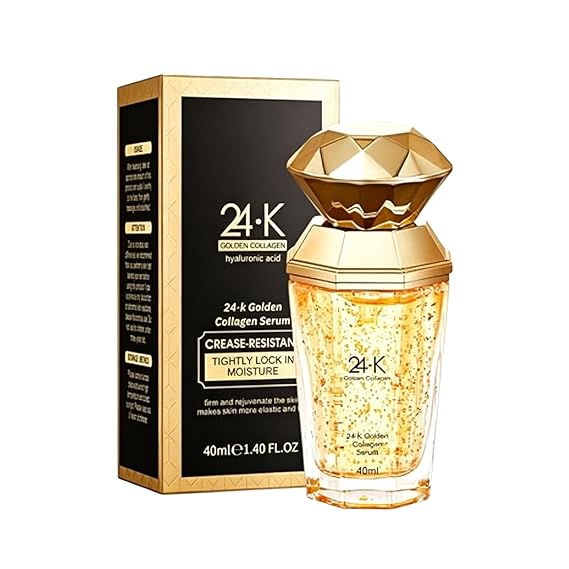 For 24K Gold and Collagen HA Facial Serums,Moisturizing Facial Serum,Face Serum,Soothing Skin,Brightens Skin Tone 40ml 1.40 FL OZ