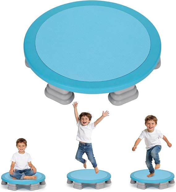 Kids Rebounder Bouncing Board, Mini Trampoline for Kids, 25 in Sensory Bouncing Board with Non-Slip Base, Rebound Jumping Board for Indoor Outdoor Play Autism Sensory Development Ideal Gift