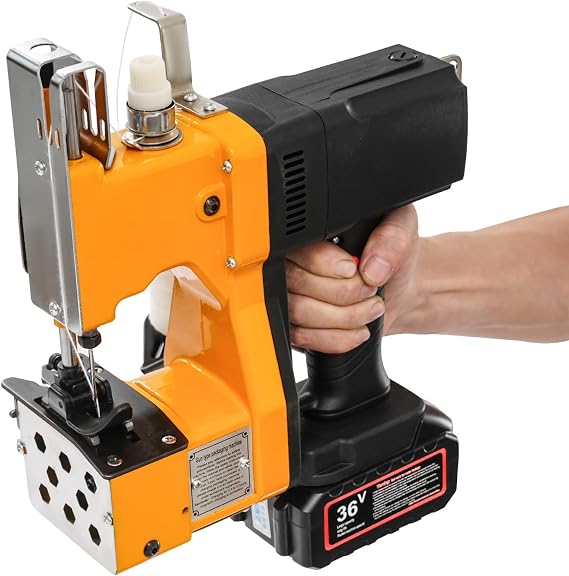 Bag Closer Sewing Machine, Industrial Bag Closing Machine Portable Electric Bag Stitching Seling Sack Seal Sewing Machine Kit Handheld Bag W/Char-ger Bag Sealing Machine Handheld Thread Bag Closer