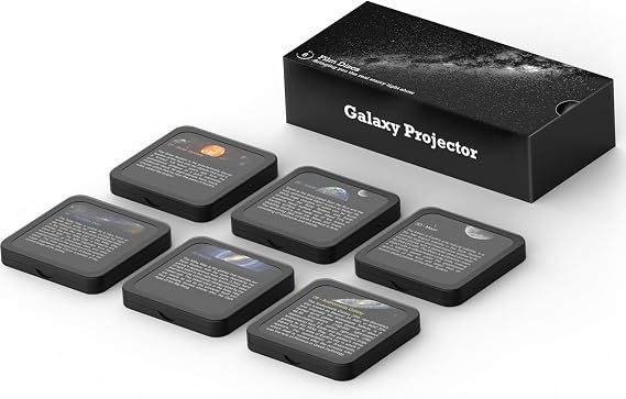 Galaxy Projector Disc,Galaxy Star Projector Night Light Discs,Night Light Galaxy Projector Starry Sky Planetarium Lamp 6 Pack,4K Ultra HD (Device Not Included)