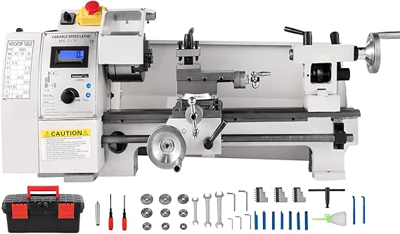 VEVOR Mini Metal Lathe 8"x14", Mini Lathe Machine 2250 PRM Variable Speed Change,Precision Mini Lathe 600W Metal Working Lathe, Small Metal Lathe, Milling Machine for Various Types of Metal Turning