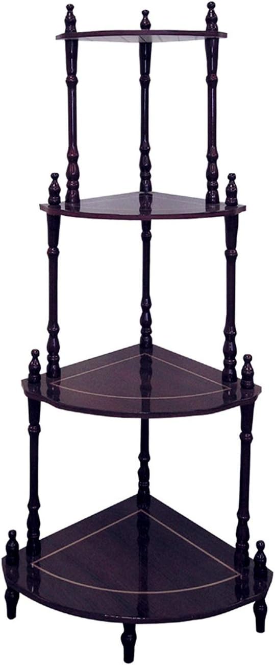 ORE International Cherry 4-Tier Corner Stand 4-Tier