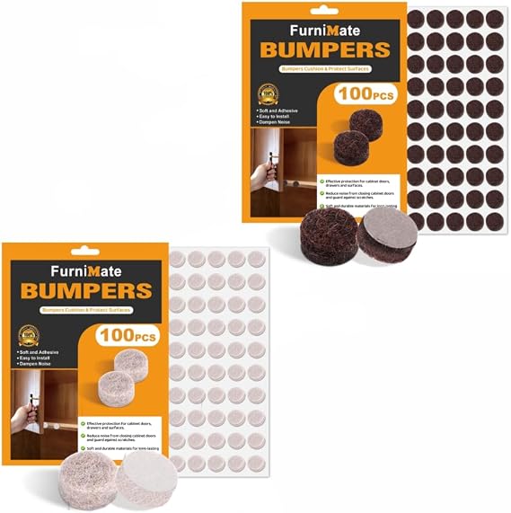 Felt Cabinet Door Bumpers Brown+ Beige