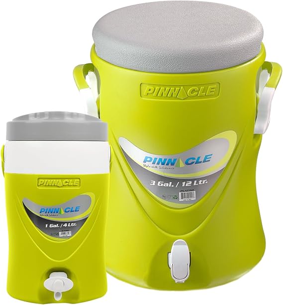 3-Gallon Water Cooler and 1-Gallon Water Jug Set Insulated Beverage Cooler Dispenser with Pull Tap Spout Leakproof Sports Water Jug with Drinking Spout Jug Water Bottle for Camping, Outdoor