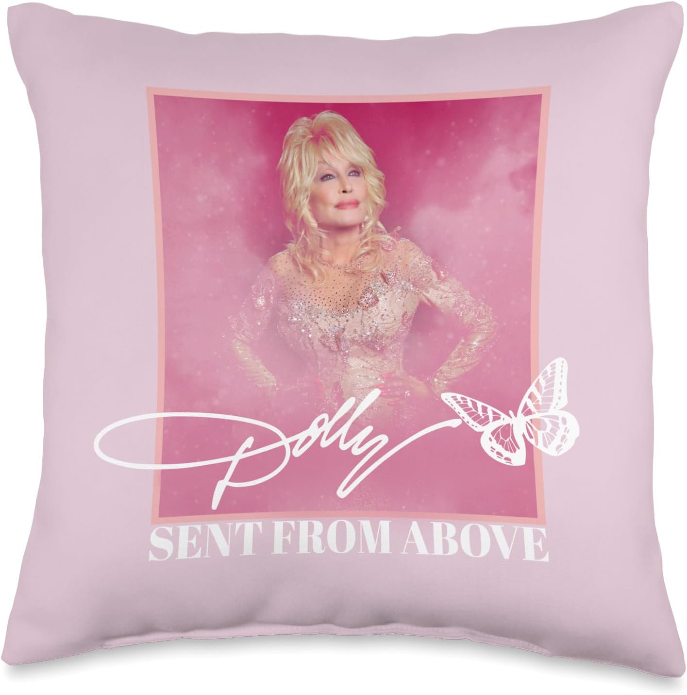 Dolly Parton Sent From Above Throw Pillow