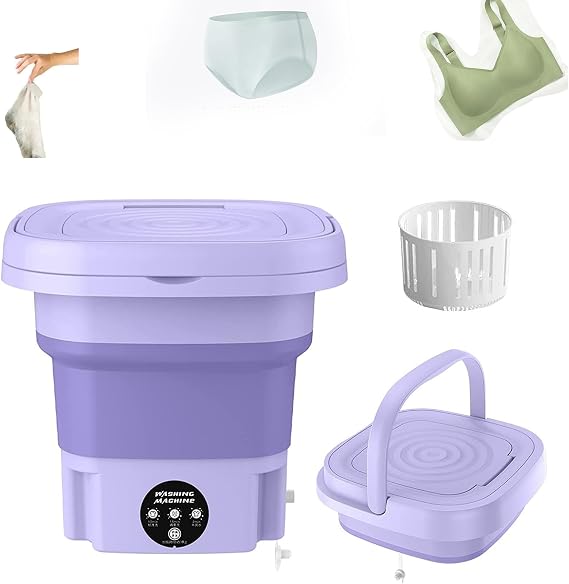 Portable Washing Machine 2024 Foldable Mini Washing Machine Half Automatic Small Washer for Baby Clothes|Underwear or Small Items