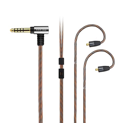 MMCX 4.4mm OCC Balanced Cable Compatible with SE846 535 215 425 S0ny XBA-A3 A2 H2 H3 300AP N1AP N3AP Z5 M7 M9 Z1R JVC FX850 1200 FW001 002 003 FD01 02 UE900 900S Xelento