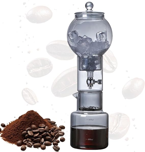 Cold Brew Coffee Maker, Ice Drip Coffee Maker, Cold Brew Tower Slow Drip Cold Brew Machine Cold Drip Coffee Machine with Adjustable Drip Filter,for Home and Office(Color:A)