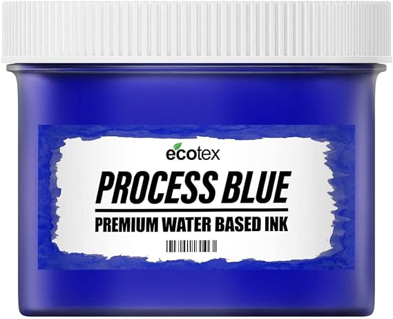 Ecotex Water Based Screen Printing Ink Process Blue - Fabric Ink, Pint