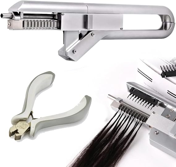6d Hair Extensions Machine Kit,Fast Installation And Removal,Hair Extensions Tool Kit with Remover Tool,6D Hair Extension Machine for Salon,20 Minutes for A Full Head