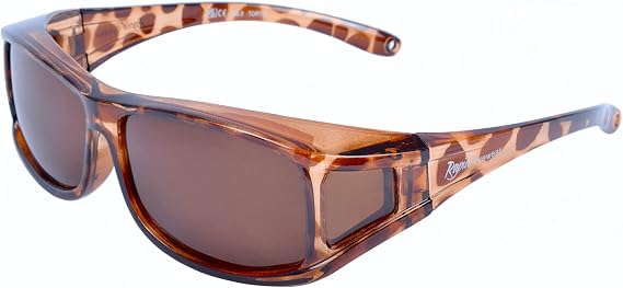 Womens Polarized Over Glasses: Ladies Sunglasses That Fit Over Your Regular Prescription Specs. OTG. for Driving, Running and Sports. Tortoiseshell