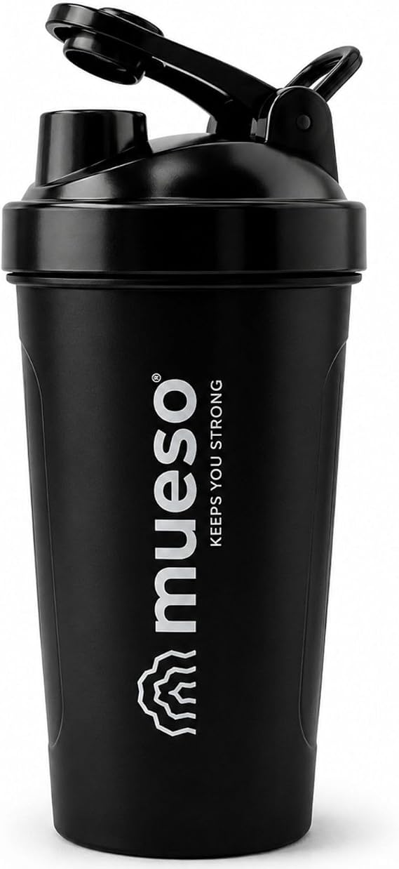 Shaker Bottle 700ml – Leakproof Protein Mixer Cup – BPA-Free, Dishwasher Safe Gym Bottle – Black