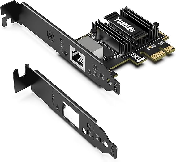 5Gb PCIe Network Card, YuanLey 5G Base-T PCI Express Ethernet Adapter with RTL8126, Support WOL, 5G/2.5G/1G/100Mbps NIC Card RJ45 Port for PC Windows/Linux OS