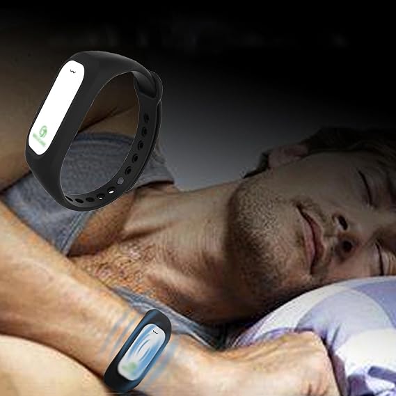 Snoring Stopper Bracelet Sleep Connection Anti Snoring Wristband Sleep Apnea Snoring Solution Smart Anti Snoring Device Good Sleep Aid Retainer, Black