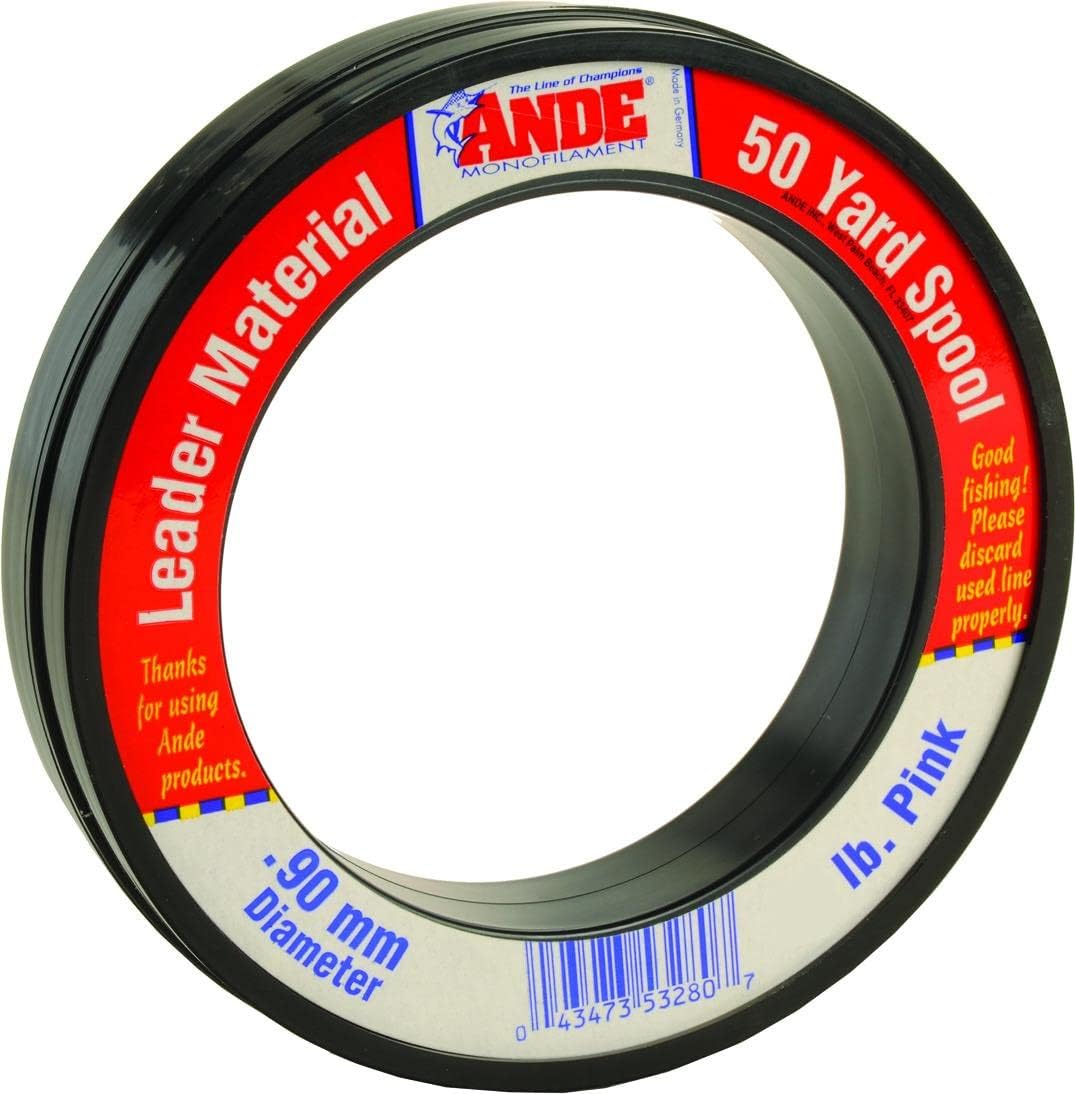 ANDE Fluorocarbon Monofilament Fishing Line, Pink, 30lb 50yds
