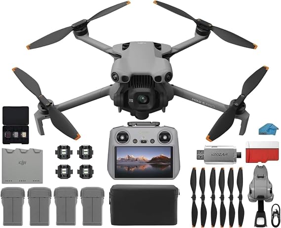 DJI Mini 5 Pro Drone Fly More Combo with RC 2 Controller (With Screen) Folding Drone with 4K Video, 36 Mins Flight Time, 4 Batteries Bundle with 128GB Memory Card + Pilot Kit