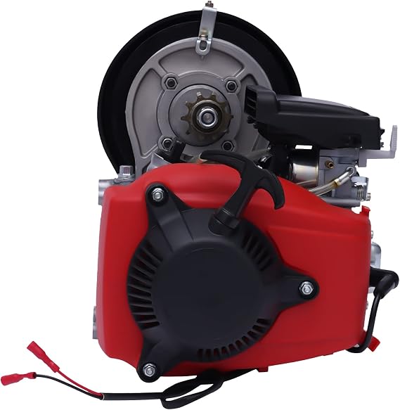 Bike Engine Motor Kit, 4-Stroke 49CC Gas Petrol Motorized Bicycle Scooter with Belt & Air-Cooled System Fits for 26 Frames Bike