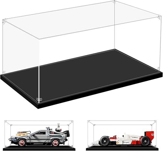 Display Case for Lego 10265 10279 10290 10295 10300 10304 10321 10330 10337 10353 21328, 38x20x18cm, ONLY Display Case, Lego Model NOT Included