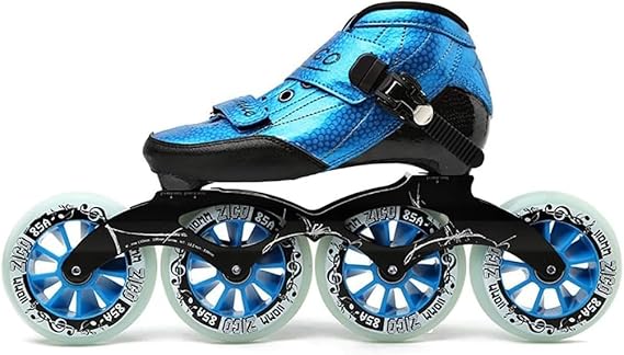 Adult Professional Inline Skates, 4*90-110mm Wheels Professional Single Low Children Carbon Fiber Skate Inline Speed Skate Shoes for Women and Men