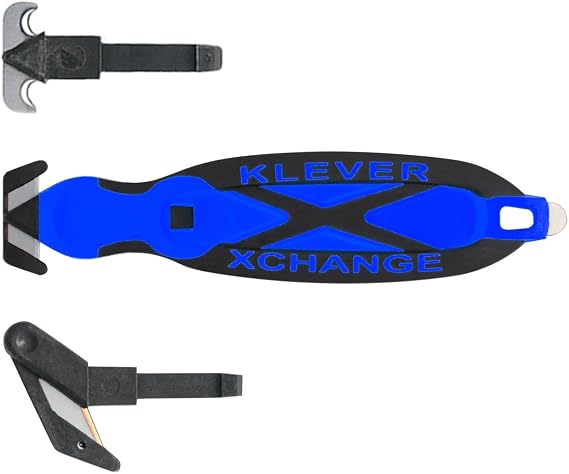 Box Cutter, Klever X Change Kombo Pack - All 3 Interchangable Heads (Blue)