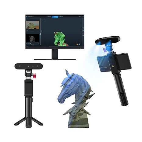 Creality CR-Scan Ferret 3D Scanner, Up to 0.1mm Precision, ASIC 30 FPS 3D Scanner for 3D Printing with RGB Color Camera, Compatible with Android/Mac OS/Win 10/11(64-bit)