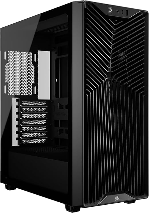 CORSAIR 3200D RS Mid-Tower PC Case Black | 3x RS120 PWM Fans Included, GPU Anti-sag Stabilization Arm, ASUS BTF, MSI Project Zero, Gigabyte Project Stealth