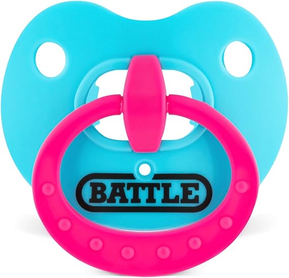 Battle Sports Binky Oxygen Football Mouthguard - Detachable Strap, Maximum Breathability, Works with Braces & No Boiling Required