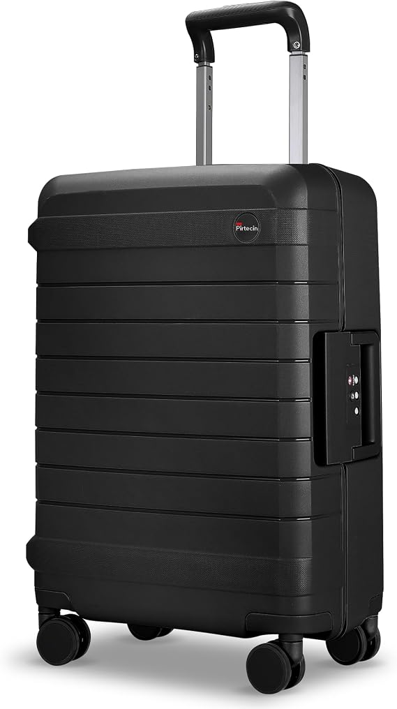 28 Inch Luggage with Spinner Wheels, Hardside Zipperless Large Checked Suitcase with TSA Lock, Durable Rolling Luggage, Black