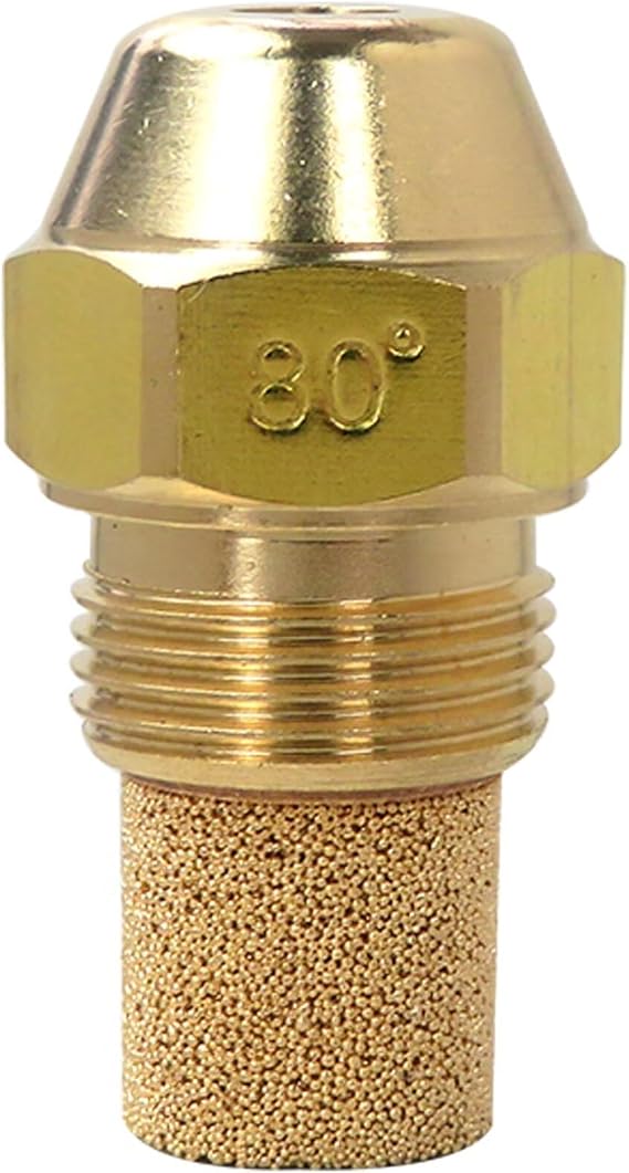 Upgraded 75-80A Oil Burner Nozzle, .75 degree 80 gph A Hollow, Oil Nozzle, for oil boilers and oil furnaces, fine filter A HOLLOW Spray