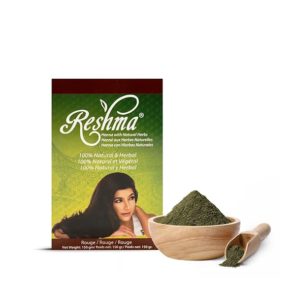 Reshma Beauty Ayurvedic Henna Powder 150 Grams - Natural Red/Rouge Hair Color for Gray Coverage - Pure Henna Indigo & Herbal Extracts - Plant Based Chemical Free Hair Dye (1 Pack)